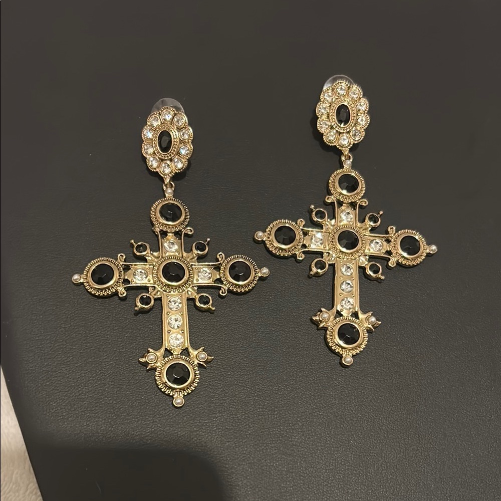 Lovisa Gold and Silver Cross Earrings